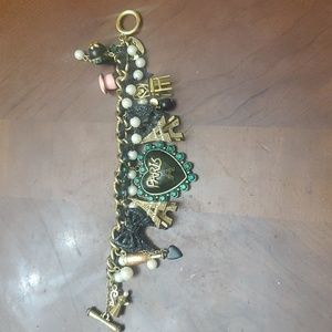 Betsey johnson chunky Paris bracelet rare htf